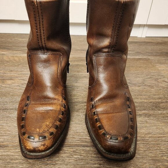Goast Men Vintage brown Ankle Boots Size 8.5 EE  womens 10 Made in USA Zip Up - Picture 2 of 9